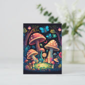 Schöne niedliche Zauberpilze Postkarte (Stehend Vorderseite)