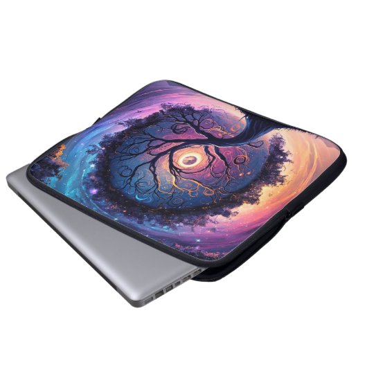 Schöne Night Sky Illustration Laptopschutzhülle (Vorne Knopf)
