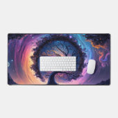 Schöne Night Sky Illustration Schreibtischunterlage (Tastatur & Maus)