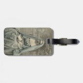 schöne Nonne Gepäckanhänger (Rückseite horizontal)