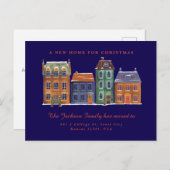 Schöne Nordic Town View Snowy Landschaft Postkarte (Vorne/Hinten)