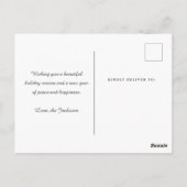 Schöne Nordic Town View Snowy Landschaft Postkarte (Rückseite)