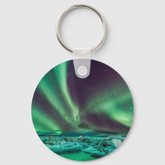 Schöne Nordlichtkette Schlüsselanhänger (Vorderseite)