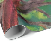 Schöne Northern Red Kardinal Bird Malerei Art  Geschenkpapier (Rolleneckpunkt)