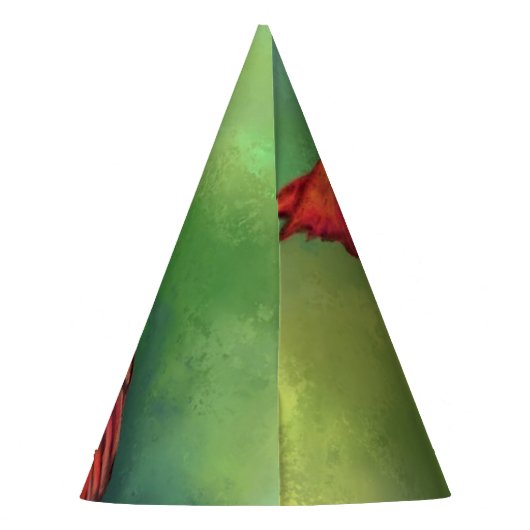 Schöne Northern Red Kardinal Bird Malerei Art  Partyhütchen (Rückseite)