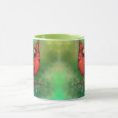 Schöne Northern Red Kardinal Bird Malerei Art  Tasse (Zentrum)