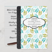 Schöne Notebook-Hochzeit Einladung (Vorne/Hinten)