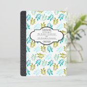 Schöne Notebook-Hochzeit Einladung (Stehend Vorderseite)