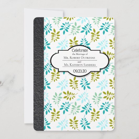 Schöne Notebook-Hochzeit Einladung (Vorderseite)