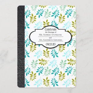 Schöne Notebook-Hochzeit Einladung