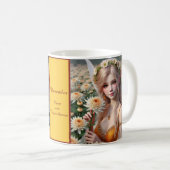 Schöne November Fee in Chrysanthema Kaffeetasse (VorderseiteRechts)