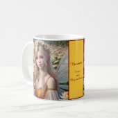 Schöne November Fee in Chrysanthema Kaffeetasse (Vorderseite Links)