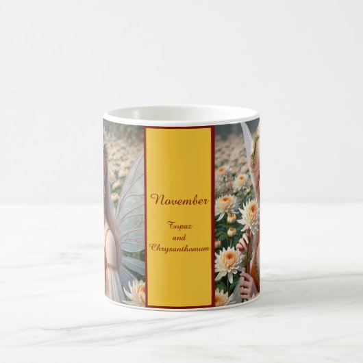 Schöne November Fee in Chrysanthema Kaffeetasse (Mittel)