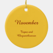 Schöne November Fee in Chrysanthema Keramik Ornament (Hinten)