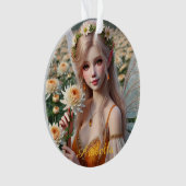 Schöne November Fee in Chrysanthema Ornament (Vorderseite)