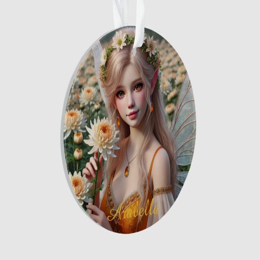 Schöne November Fee in Chrysanthema Ornament (Vorderseite)