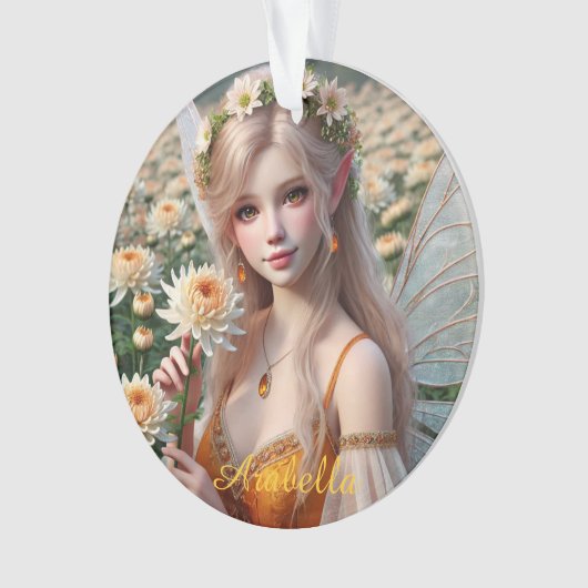 Schöne November Fee in Chrysanthema Ornament (Vorderseite)