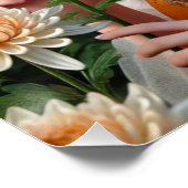 Schöne November Fee in Chrysanthema Poster (Ecke)