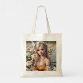 Schöne November Fee in Chrysanthema Tragetasche (Rückseite)