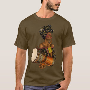 Schöne Nubian mit Trommelfell T-Shirt