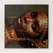 Schöne nubische Göttin in Gold Puzzle (Horizontal)