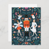 Schöne Nutcracker Suite Blank Card Feiertagskarte (Vorne/Hinten)