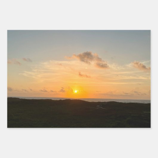 Schöne Ocean Sunrise Nature Beach Fotografie Geschenkpapier Set (Vorderseite 2)