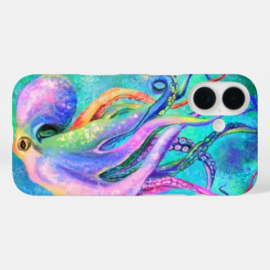 Schöne Octopus iPhone Case (Rückseite (Horizontal))
