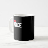Schöne oder böse passendes Weihnachtsdesign lustig Kaffeetasse (Vorderseite Links)