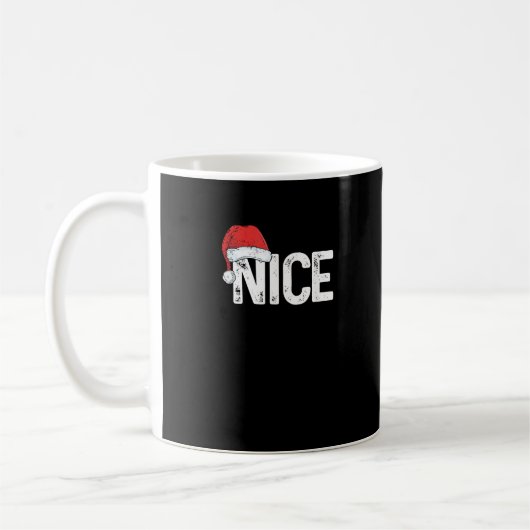 Schöne oder böse passendes Weihnachtsdesign lustig Kaffeetasse (Links)
