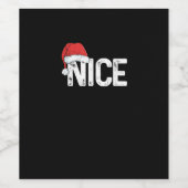 Schöne oder böse passendes Weihnachtsdesign lustig Weinetikett (Einzelnes Label)