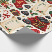 Schöne oder böse Weihnachtspapier Geschenkpapier (Ecke)