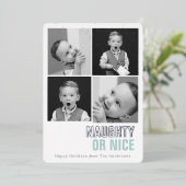 Schöne oder schöne 4 Fotos Foliday Card Folieneinladung (Stehend vorne)