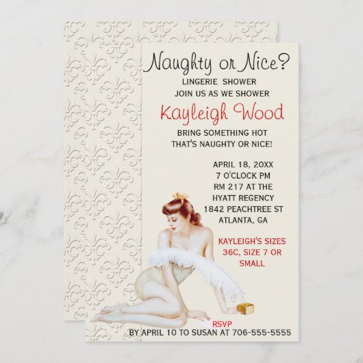 Schöne oder schöne Dusche mit Fingerabdruck Einlad Einladung (Vorne/Hinten)