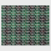 Schöne oder schöne Typografie grün kariert Geschenkpapier (Flach)