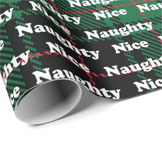 Schöne oder schöne Typografie grün kariert Geschenkpapier (Rolleneckpunkt)