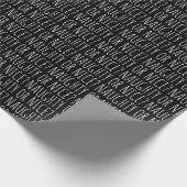 Schöne oder Schwarz-weiße handgeschriebene Typogra Geschenkpapier (Ecke)