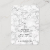 Schöne Ohrringe aus weißem Marmor Display Cards Visitenkarte (Rückseite)