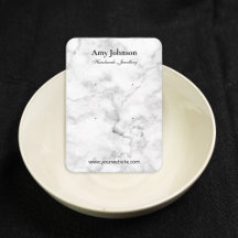 Schöne Ohrringe aus weißem Marmor Display Cards