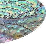 Schöne Ohrschnecken-aus Perlmutt blaues Rosa Schneidebrett (Ecke)