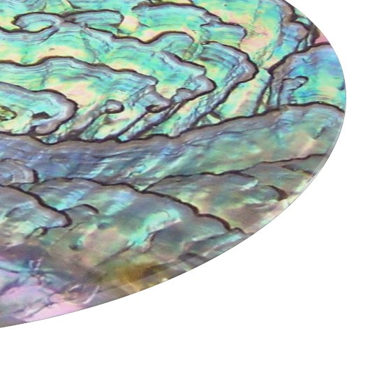 Schöne Ohrschnecken-aus Perlmutt blaues Rosa Schneidebrett (Ecke)