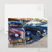 Schöne Oldtimer auf der Automesse Postkarte (Vorne/Hinten)