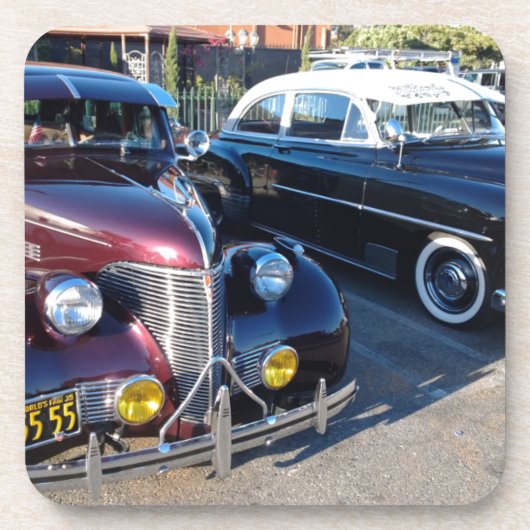 Schöne Oldtimer auf der Automesse Untersetzer (Vorderseite)