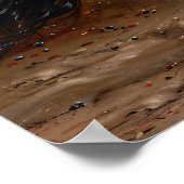 Schöne Ölgemälde für das Schwarze Pferd Poster (Ecke)