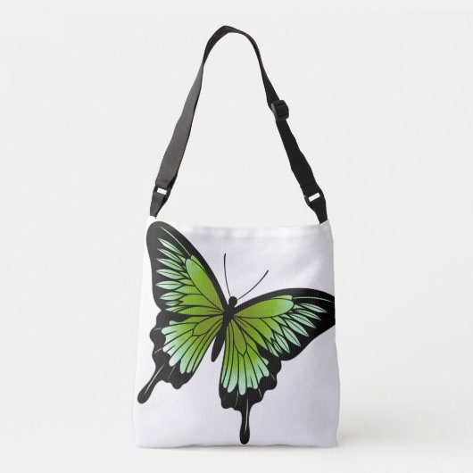 Schöne Olive Butterfly Crossover Tasche (Rückseite)