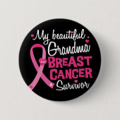 Schöne Oma Breast Cancour Survivor Button (Vorderseite)