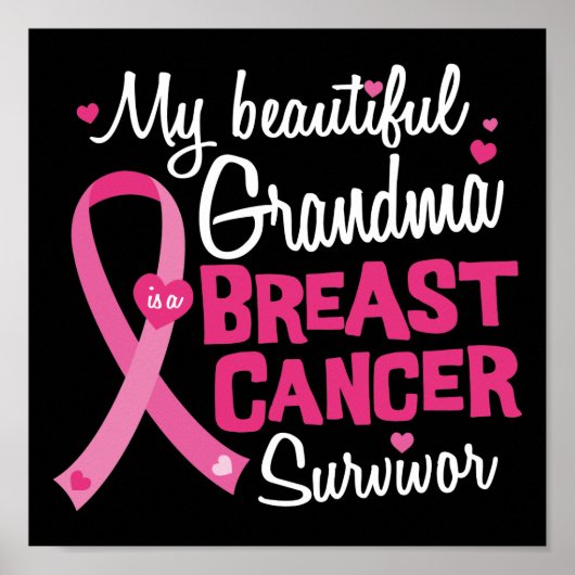 Schöne Oma Breast Cancour Survivor Poster (Vorne)