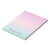 Schöne Ombre Personalisierung Notizblock (Rotiert)