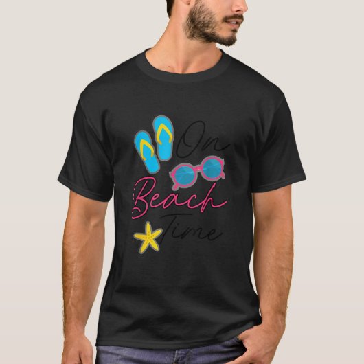 Schöne On Beach Time Sea Cruise und Island Vacatio T-Shirt (Vorderseite)
