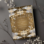 Schöne Opulent Gold und Kristalle Save the Date Einladung